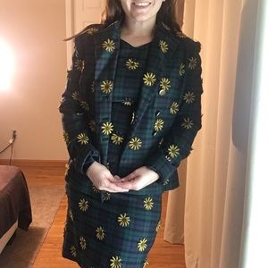 Sunflower vintage embroidered 2 piece suit